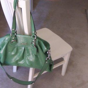 Elegant Mint Greenish Colored Authentic Coach Handbag